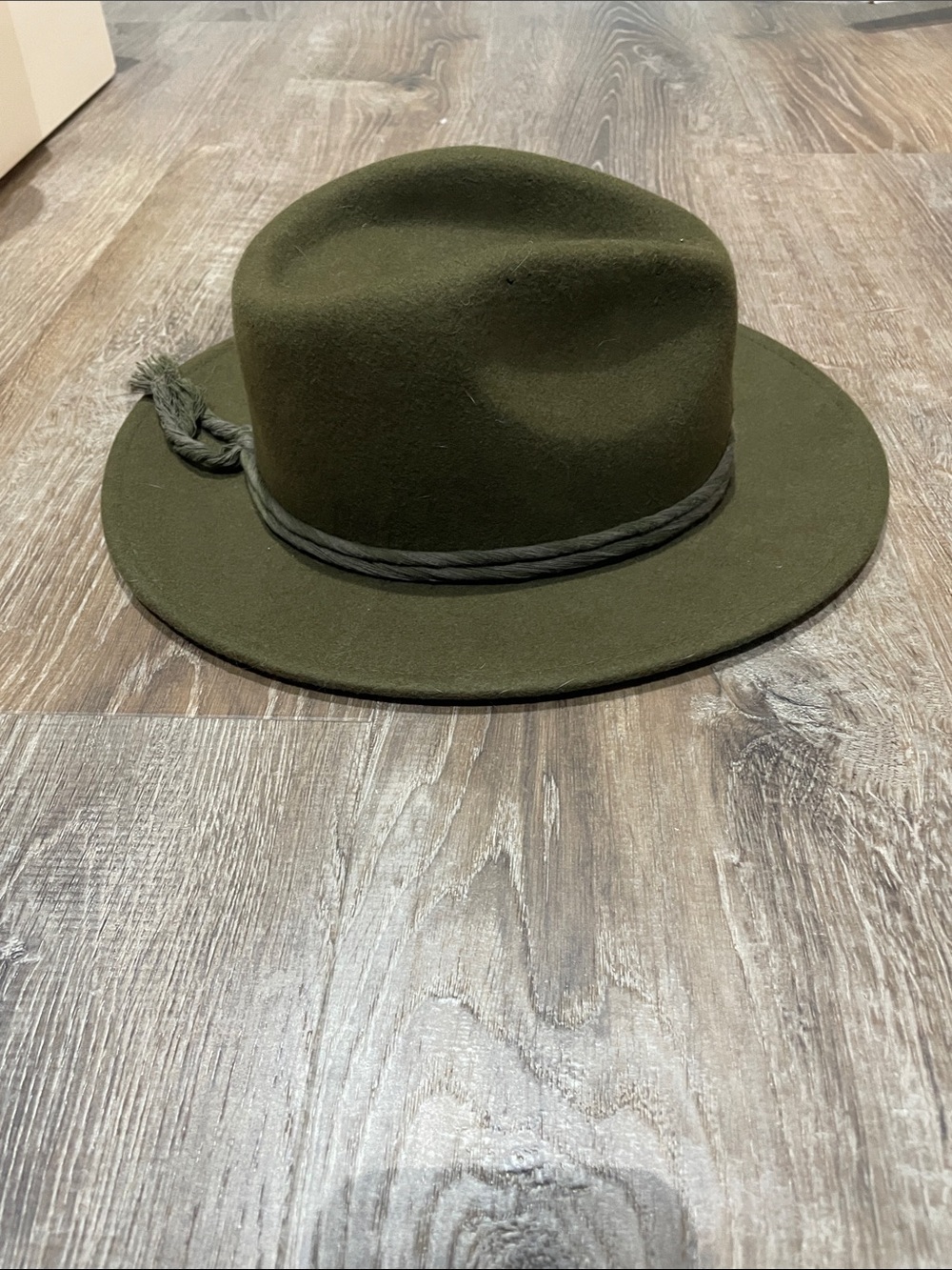 Brixton Olive Green Felt Fedora Hat